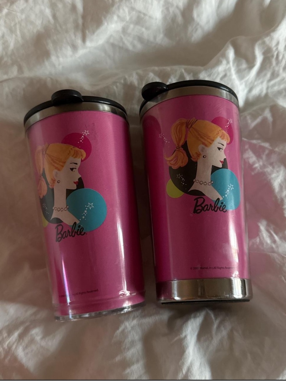 Barbie Thermos Cups bottles pink vintage original